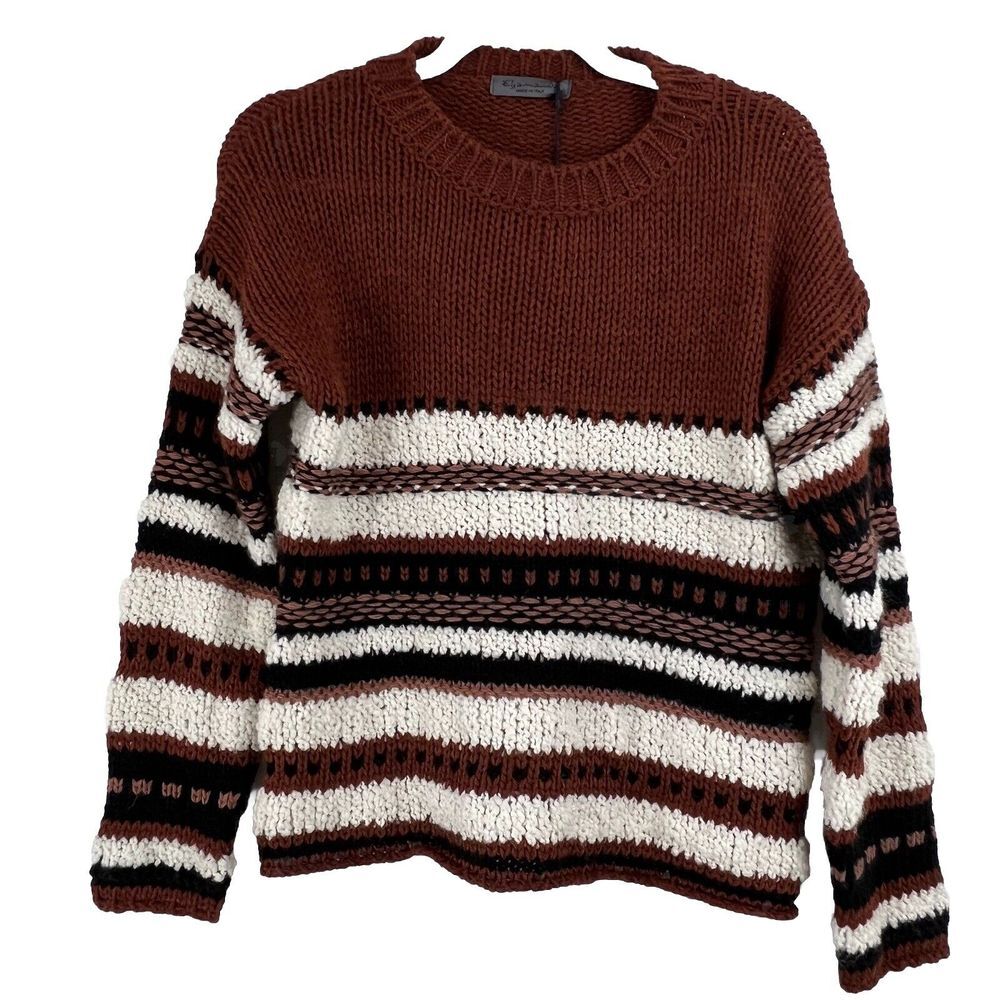 NEW Elsamanda‎ Size S ITALY Sweater Alpaca Wool Blend Southwestern